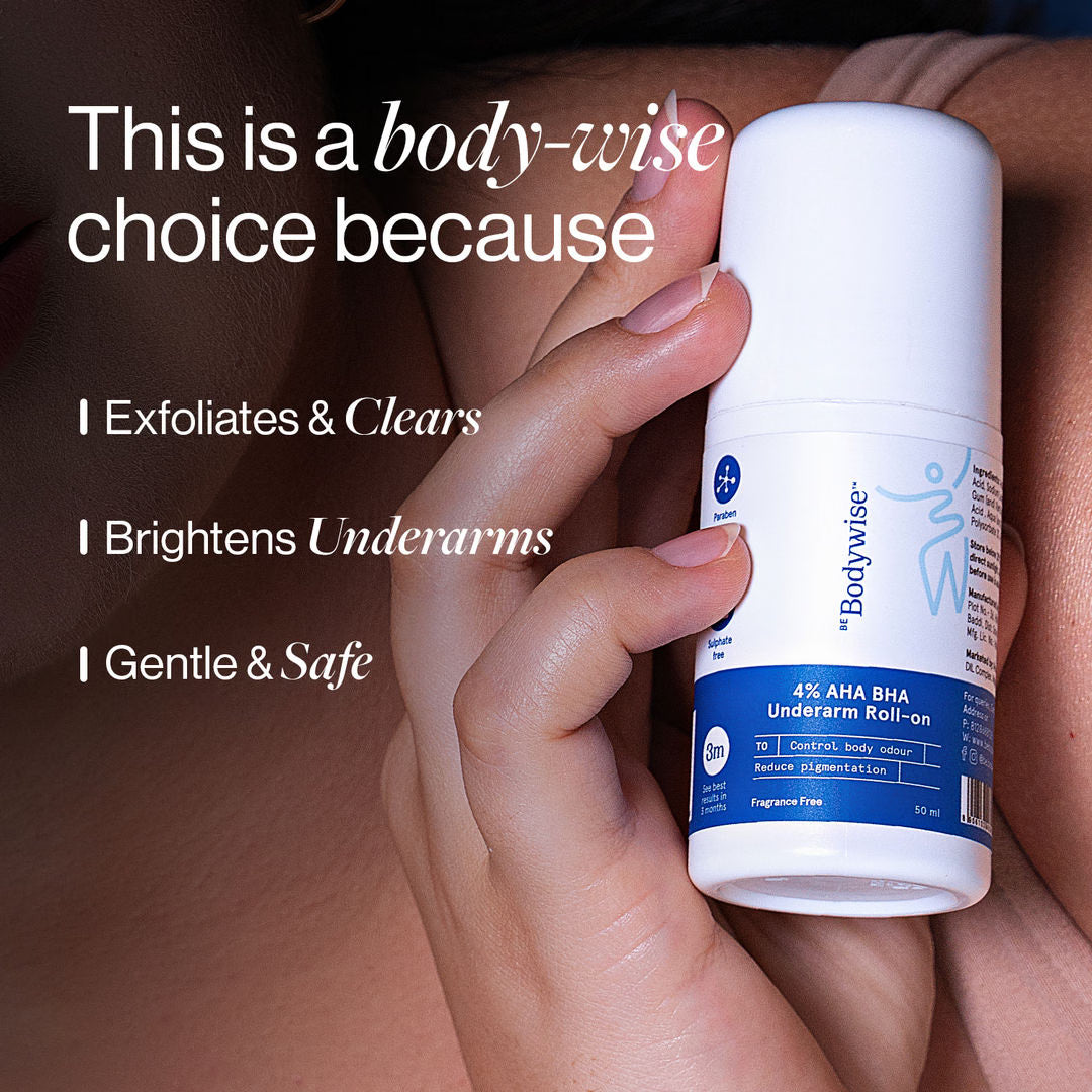 4% AHA BHA Underarm Roll On (50ml) - Flora
